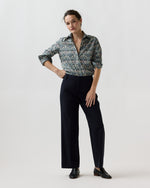 Load image into Gallery viewer, Tomboy Popover Shirt in Glacier/Magenta Strawberry Thief Liberty Fabric
