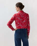Load image into Gallery viewer, Western Shirt in Red Elizabeth Sketch Liberty Fabric
