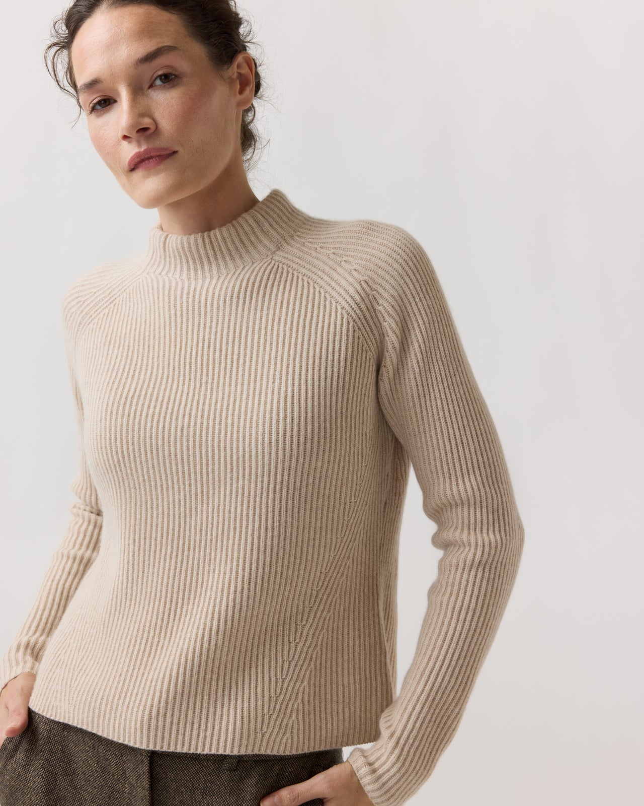 Henriette Sweater in Wheat Cashmere