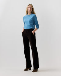 Lindy Trouser in Chocolate Stretch Velveteen