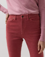 Load image into Gallery viewer, Kendall Flare 5-Pocket Jean in Rose Stretch Corduroy
