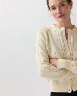 Load image into Gallery viewer, Minna Cardigan in Cream Cotton/Cashmere
