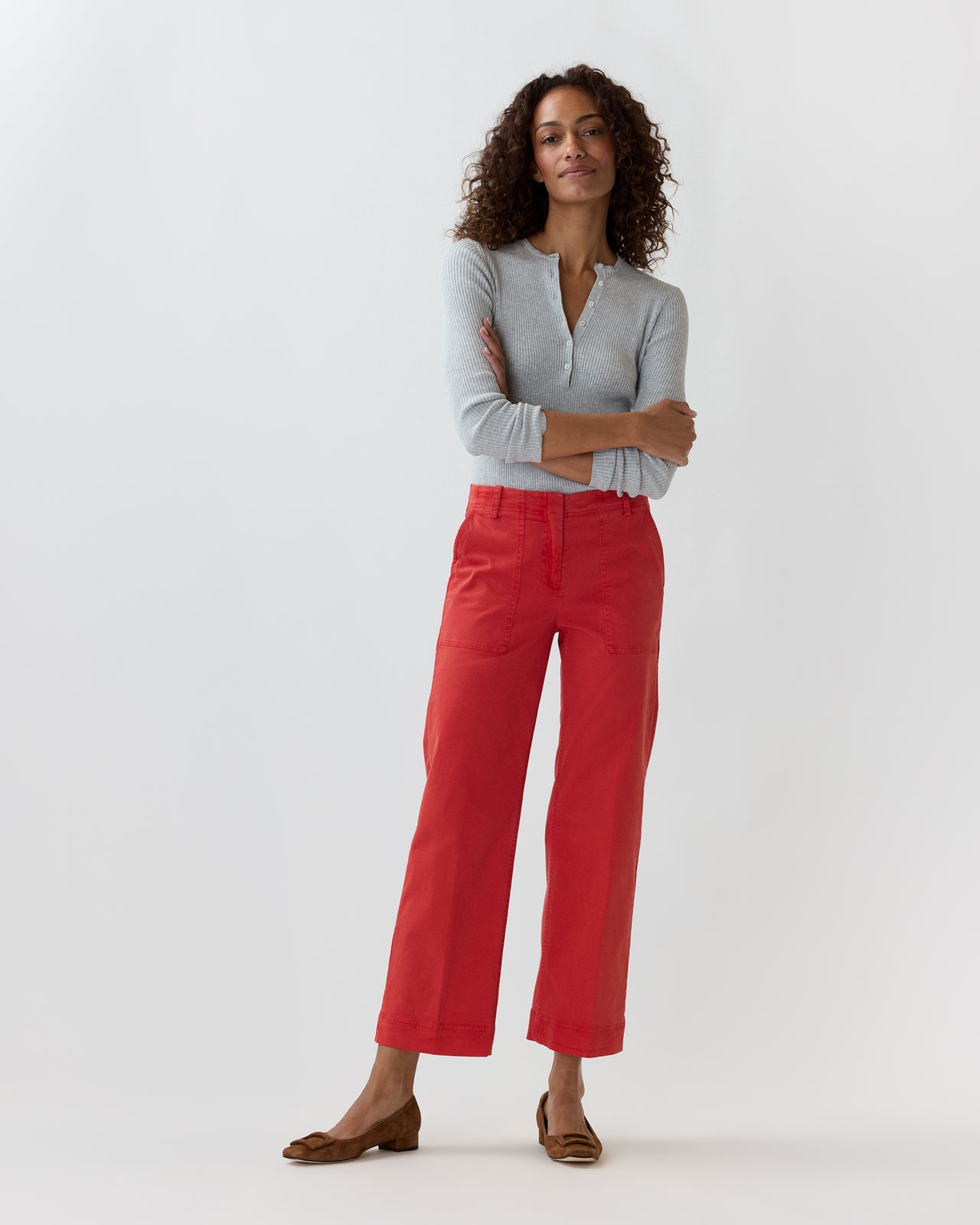 Weekender Pant in Vermillion Stretch Twill
