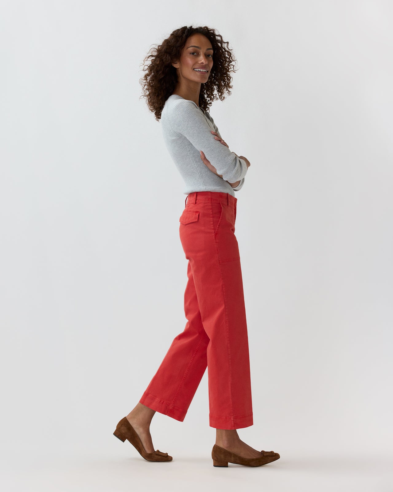Weekender Pant in Vermillion Stretch Twill