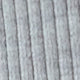 Long-Sleeved Nia Ribbed Henley in Pale Heather Grey Cotton/Silk