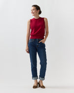 Load image into Gallery viewer, Rosie Shell in Deep Red Cotton/Cashmere
