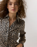 Load image into Gallery viewer, Natalia Blouse in Animal Print Silk Charmeuse
