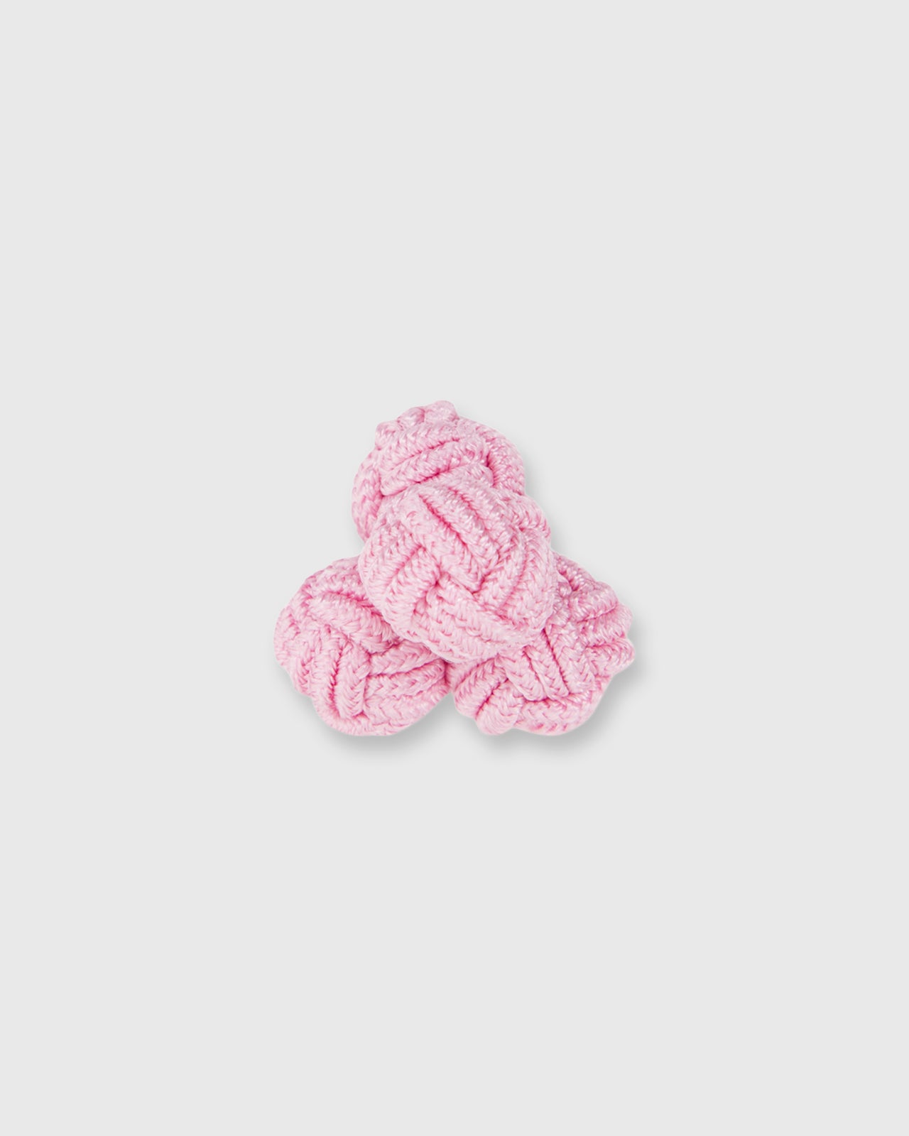 Small Silk Knot Cufflinks in Pink