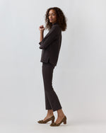 Load image into Gallery viewer, Violetta Tunic in Coffee Bi-Stretch Tricotine
