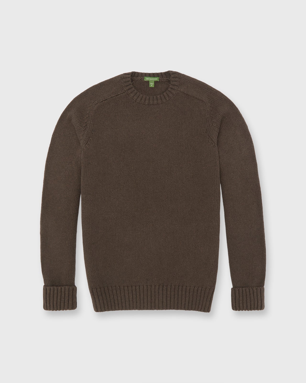 Mid-Gauge Crewneck Sweater in Brazil Nut Cotton/Cashmere
