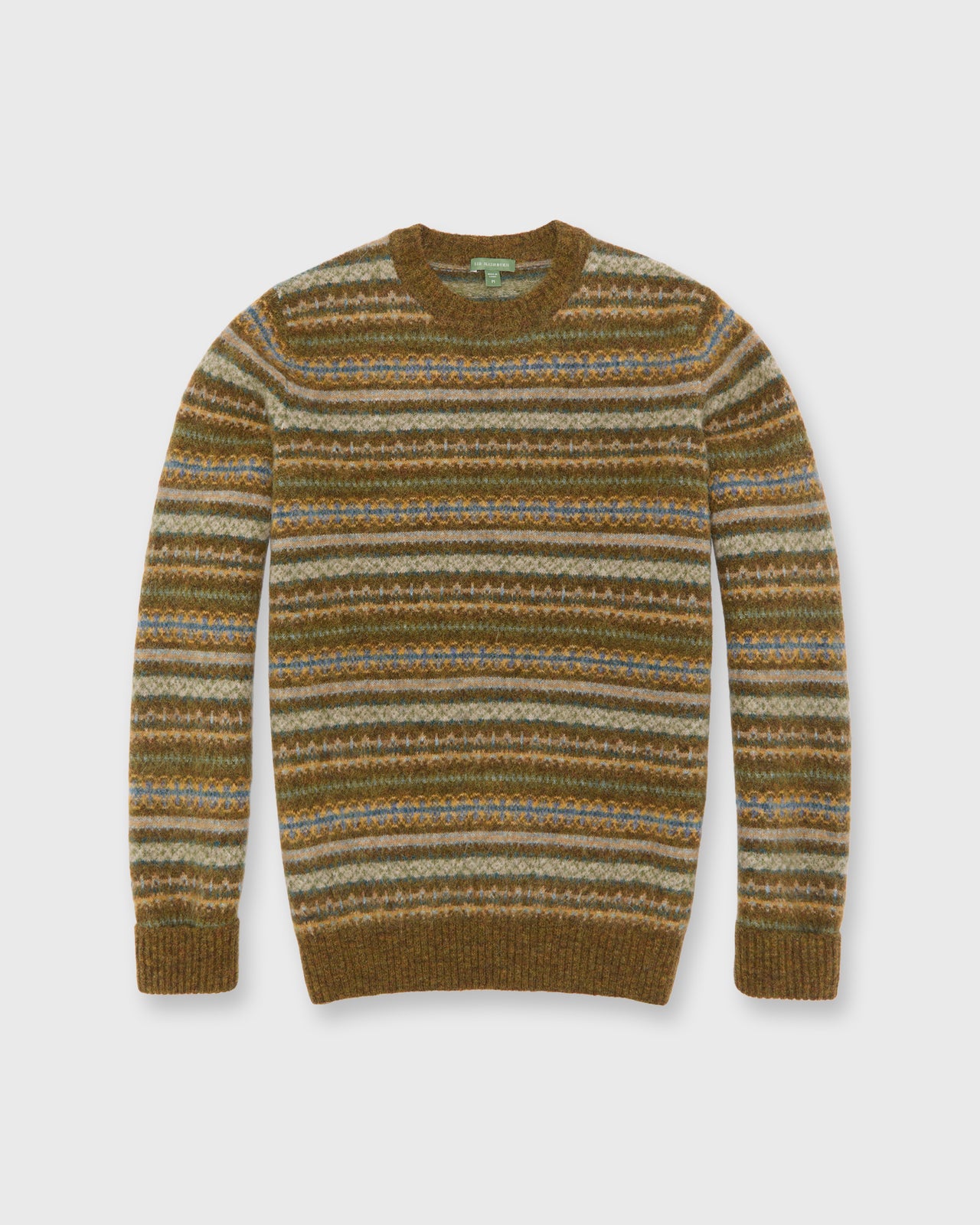 Fair Isle Sweater in Brown Multi Wool/Alpaca