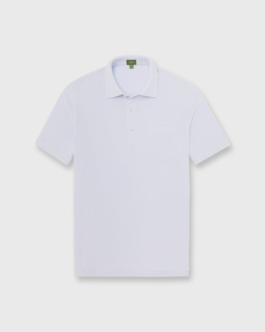 Short-Sleeved Polo in Sky Pima Pique