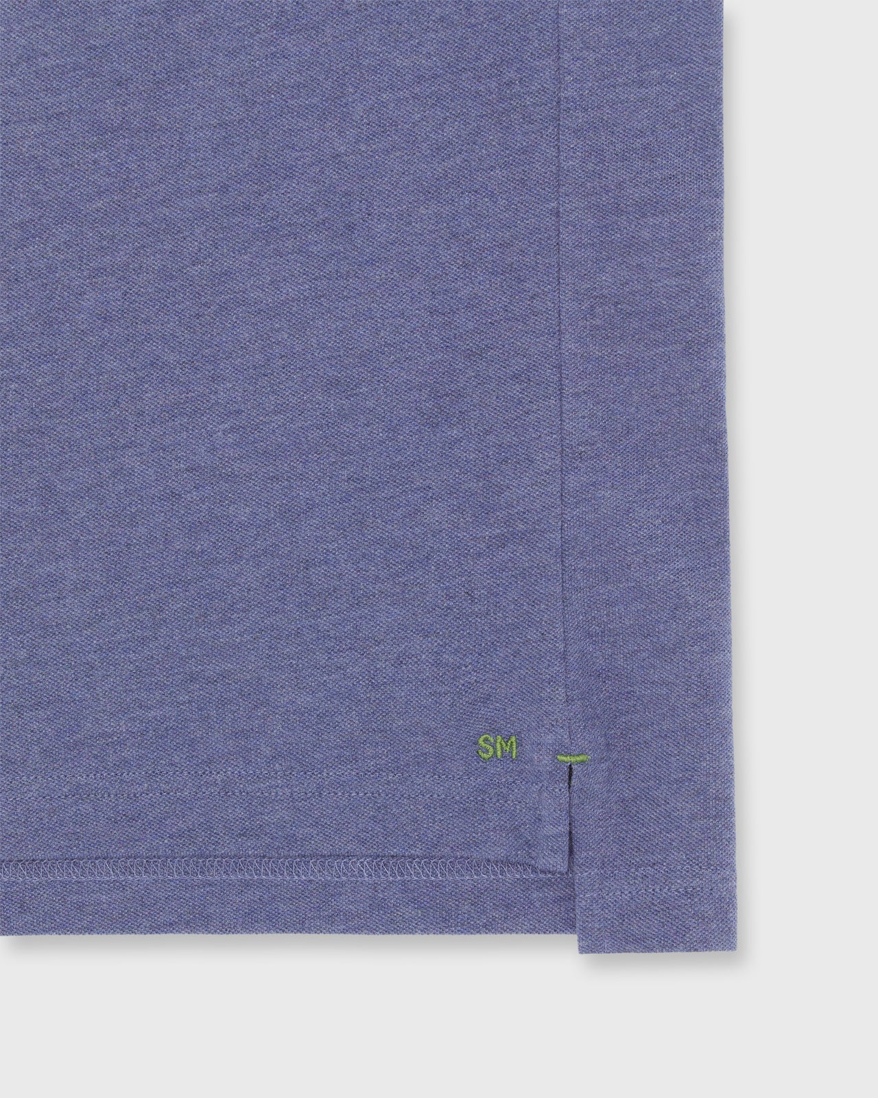 Court Polo in Heather Twilight Pima Pique