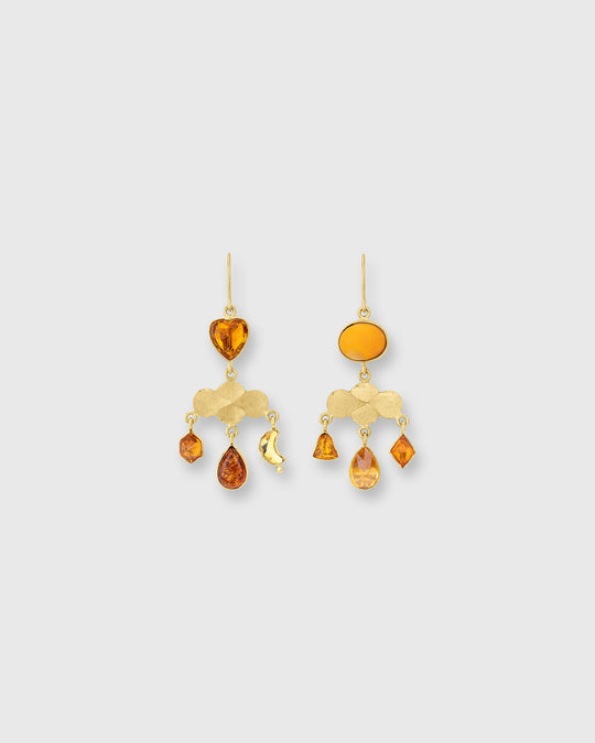Girandole Earrings in Amber