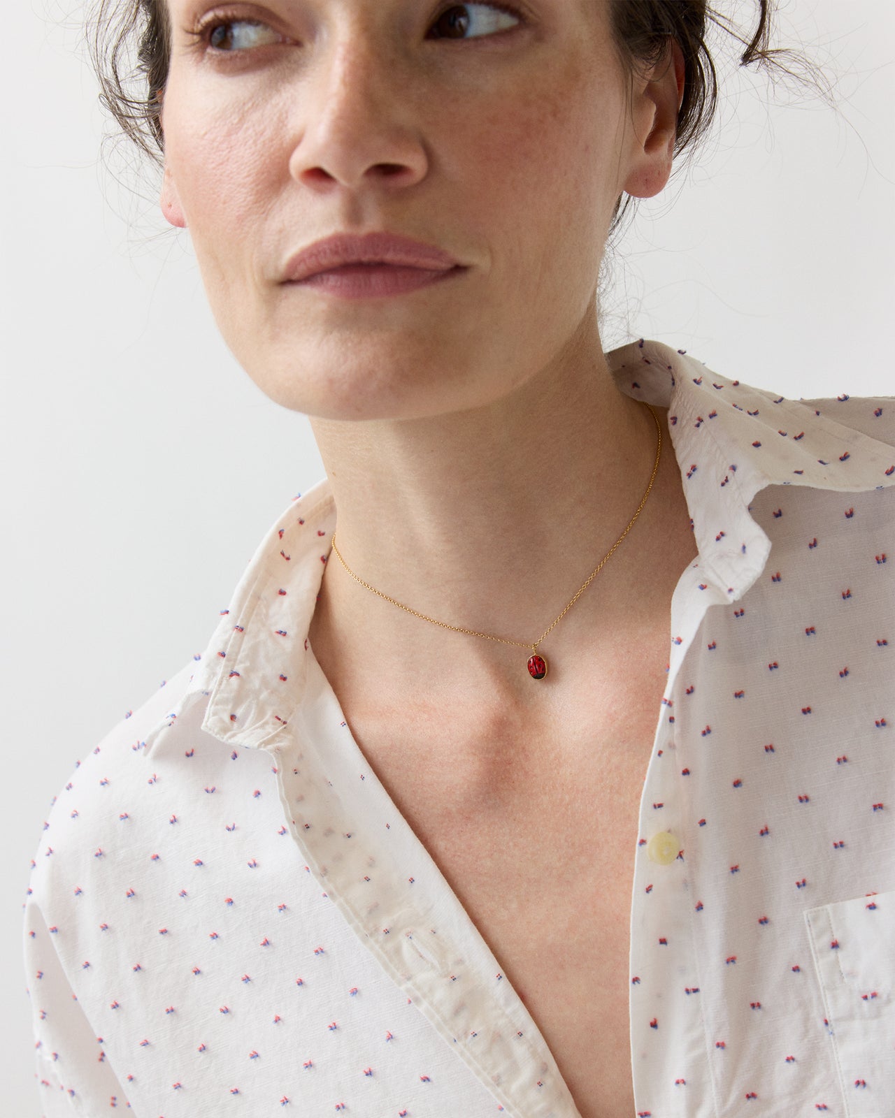 Ladybird Necklace in Red