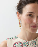 Load image into Gallery viewer, Aviary Classic Mini Earrings in White/Ruby
