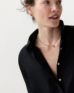 Load image into Gallery viewer, Shark Vertebrae Pendant Necklace in Vermeil/Grey
