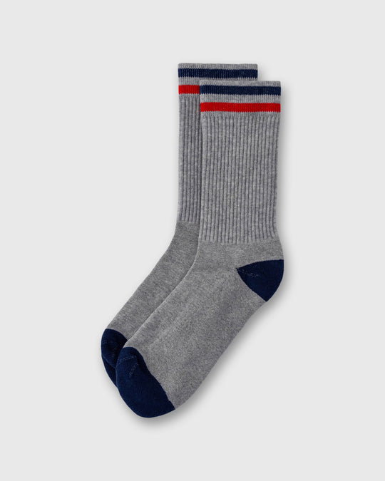 Kennedy Luxe Athletic Socks in Heather Grey