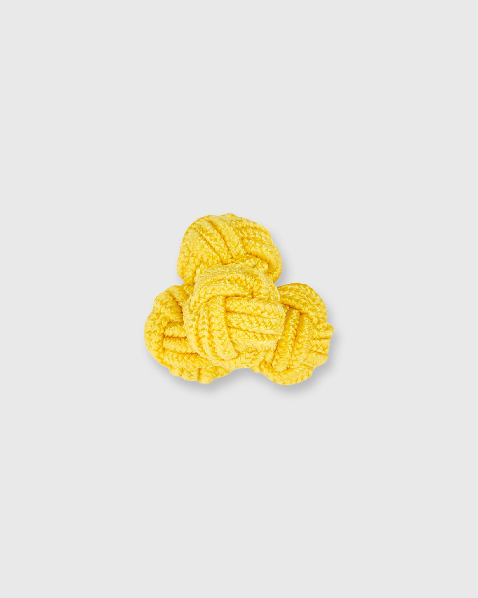 Small Silk Knot Cufflinks in Yellow