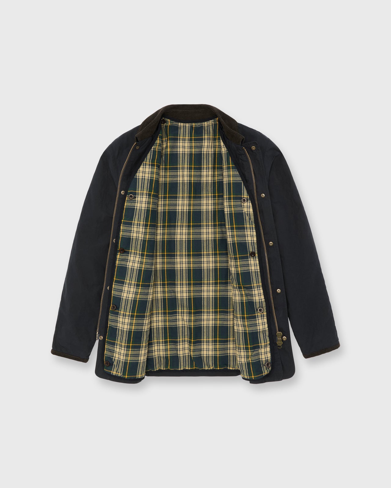 Cashpad Field Jacket in Navy Dry Waxed Poplin