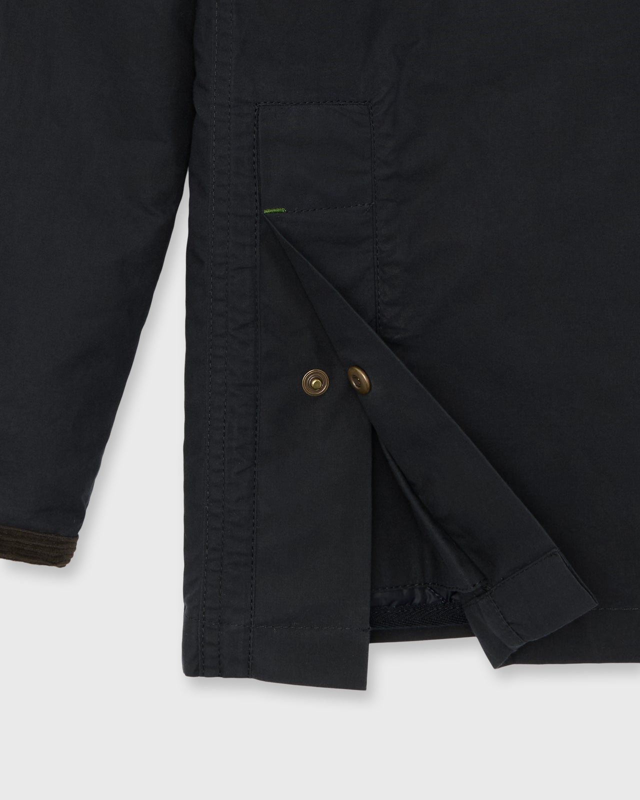 Cashpad Field Jacket in Navy Dry Waxed Poplin