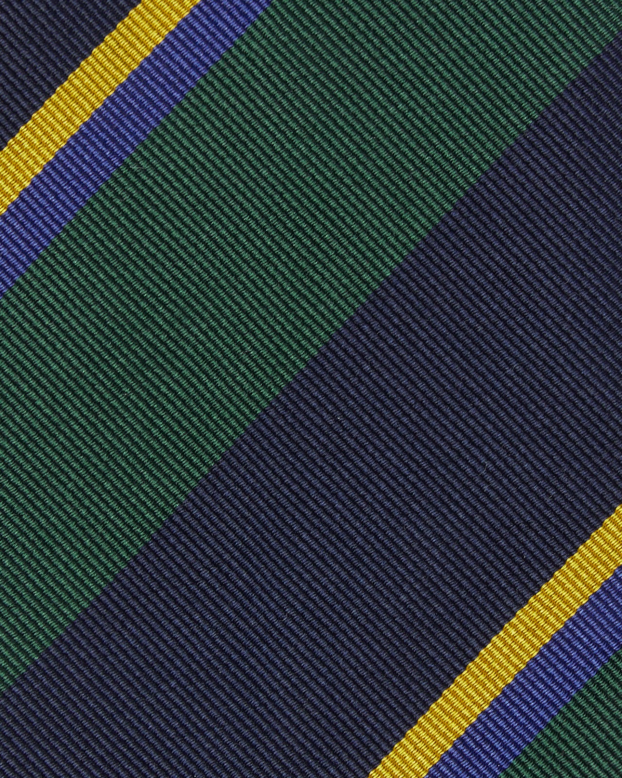 Silk Woven Tie in Navy/Forest/Blue Multi Stripe