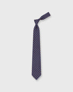 Load image into Gallery viewer, Silk Print Tie in Navy/Nantucket/Soft Pink Flower
