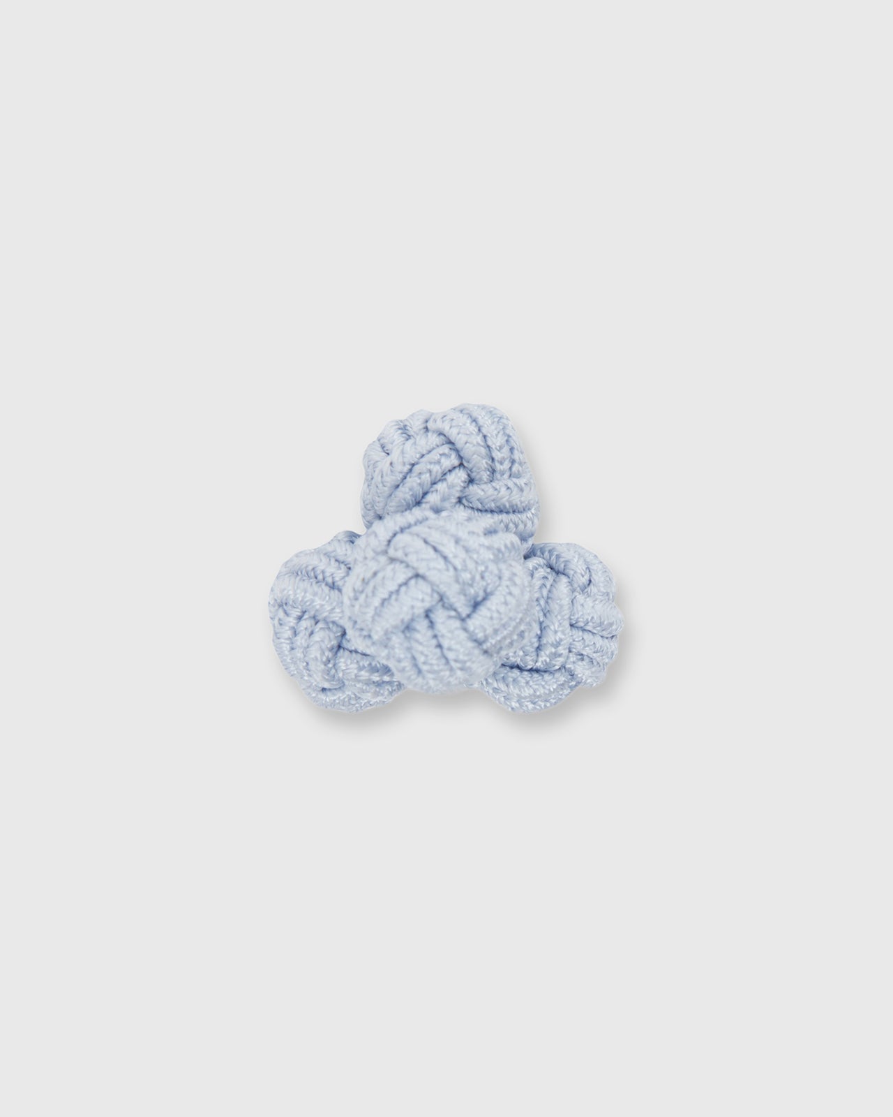 Small Silk Knot Cufflinks in Sky