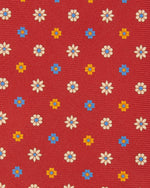 Load image into Gallery viewer, Silk Print Tie in Tomato/Sky/Buttercream Flower
