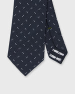Load image into Gallery viewer, Silk Woven Tie in Navy/Chalk Abstract Dot
