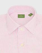 Load image into Gallery viewer, Spread Collar Dress Shirt in Pink Stripe End-On-End
