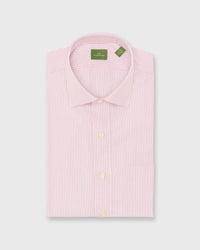 Spread Collar Dress Shirt in Pink Stripe End-On-End