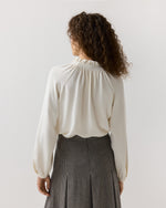 Load image into Gallery viewer, Wendy Blouse in Ivory Silk Crepe De Chine
