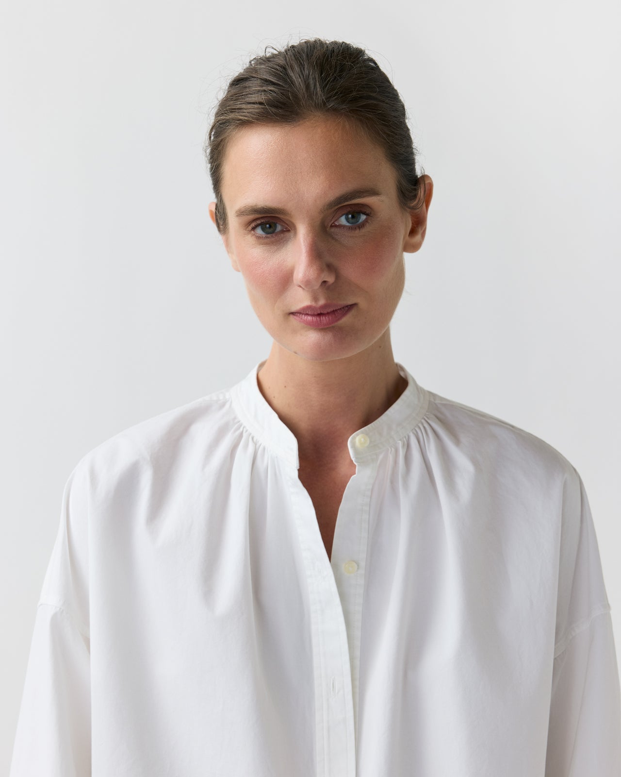 Sunny Blouse in White Poplin