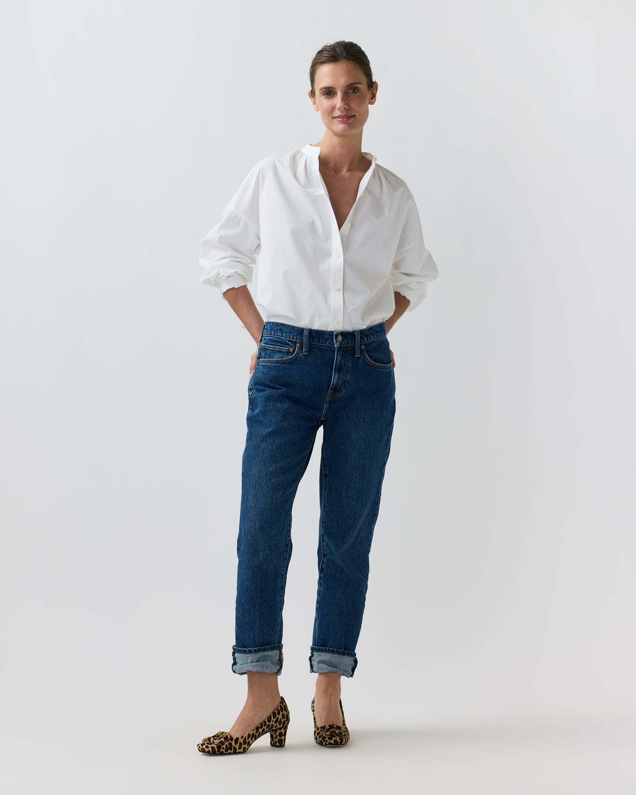 Sunny Blouse in White Poplin
