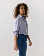 Load image into Gallery viewer, Natalia Blouse in Pale Lavender Silk Crepe De Chine
