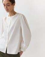 Load image into Gallery viewer, Nanette Blouse in Ivory Embroidered Poplin
