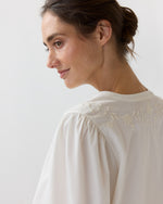Load image into Gallery viewer, Nanette Blouse in Ivory Embroidered Poplin

