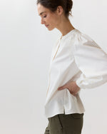 Load image into Gallery viewer, Nanette Blouse in Ivory Embroidered Poplin
