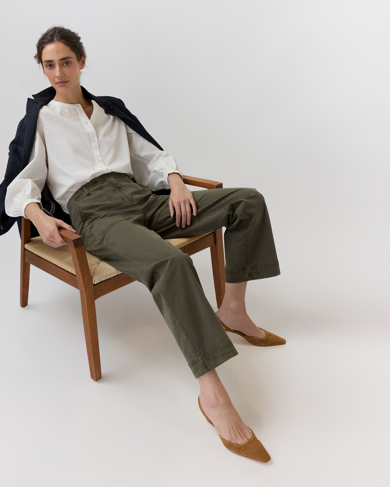 Weekender Pant in Olive Stretch Twill