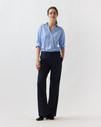 Lane Pant in Heather Navy Cavalry Twill