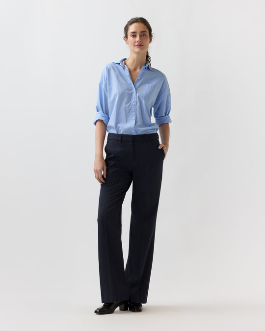 Lane Pant in Heather Navy Cavalry Twill