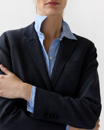 Load image into Gallery viewer, Moira Blazer in Heather Navy Cavalry Twill
