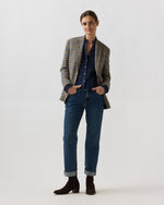 Load image into Gallery viewer, Boyfriend Jacket in Blue/Multi Check Wool
