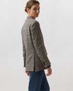 Load image into Gallery viewer, Boyfriend Jacket in Blue/Multi Check Wool
