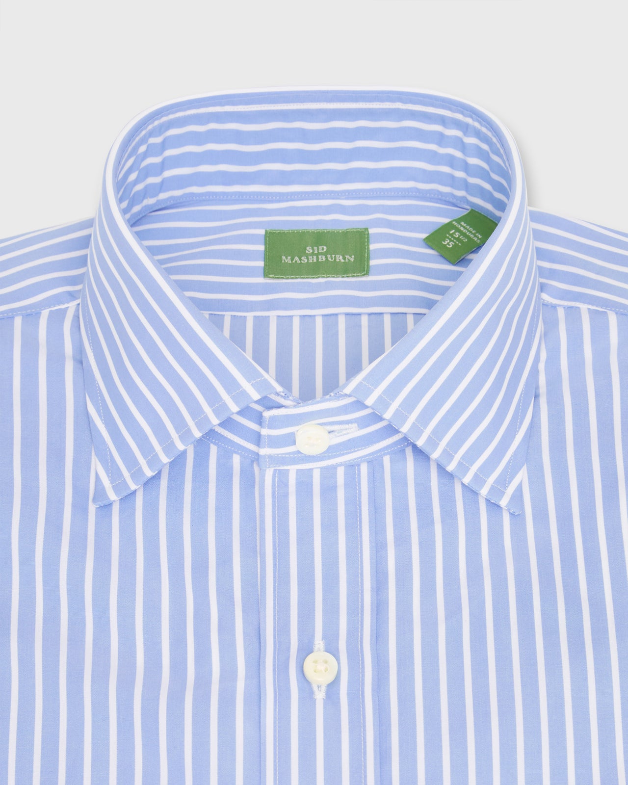 Spread Collar Dress Shirt in Dutch/White Stripe Poplin