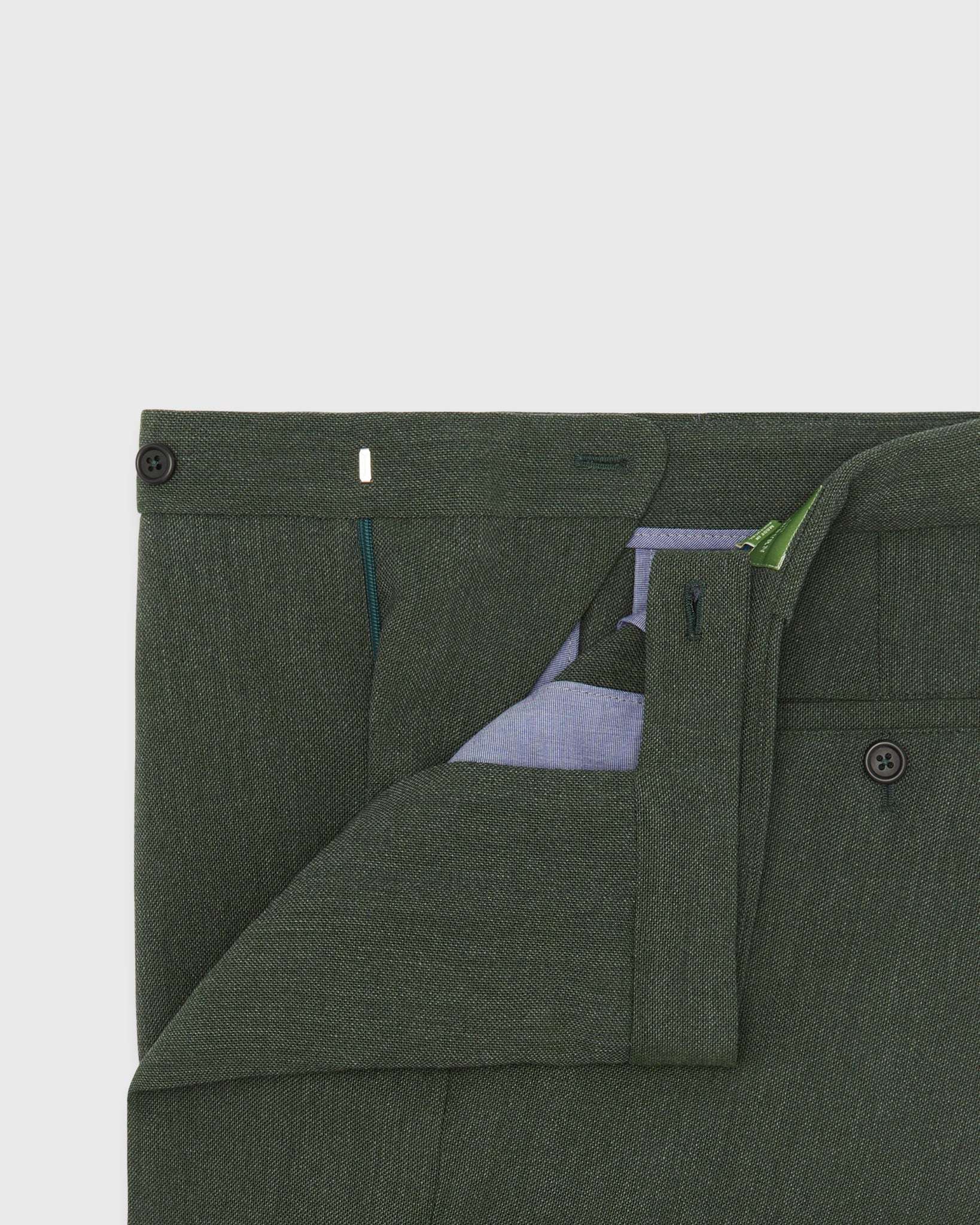 Ghost Trouser in Lovat Quattro Hopsack | Shop Sid Mashburn