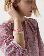 Load image into Gallery viewer, Semi Precious Beaded Bracelet in Pink Quartz Monochrome
