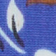 Hand-Rolled Silk/Cotton Print Pocket Square in Blue/Umber/Chalk Floral