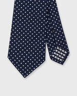 Load image into Gallery viewer, Silk Woven Tie in Navy/Fog Pin Dot
